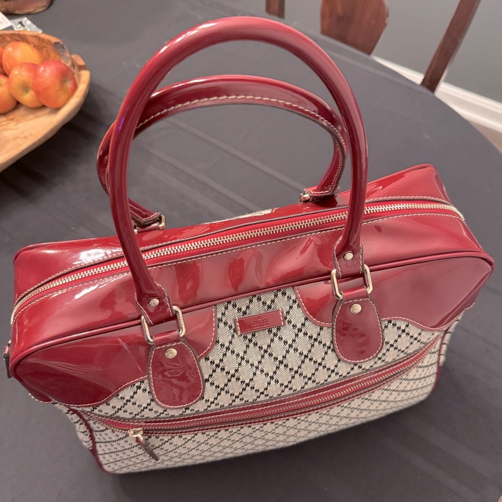 Gucci 231838 Diamante Boston Duffle Bag